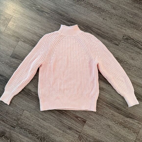 J. Crew Light Pink Roll Neck Cotton Sweater - Picture 9 of 9